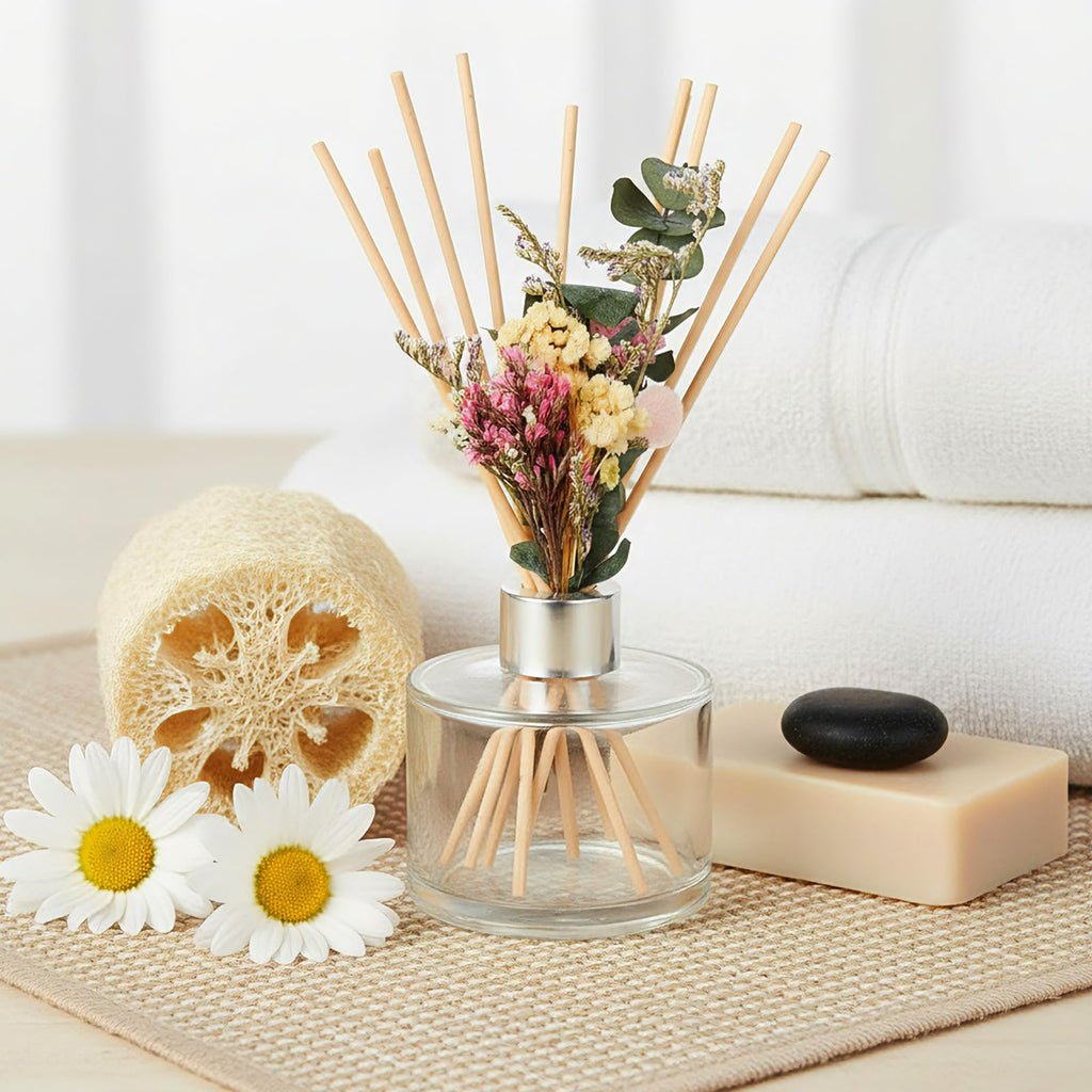2 Sets Empty Reed Diffuser Bottles with Sticks, 5oz, White Color