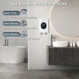Electric Tankless Water Heater, GREATBEAR 12KW On Demand Water Heater Electric 240V