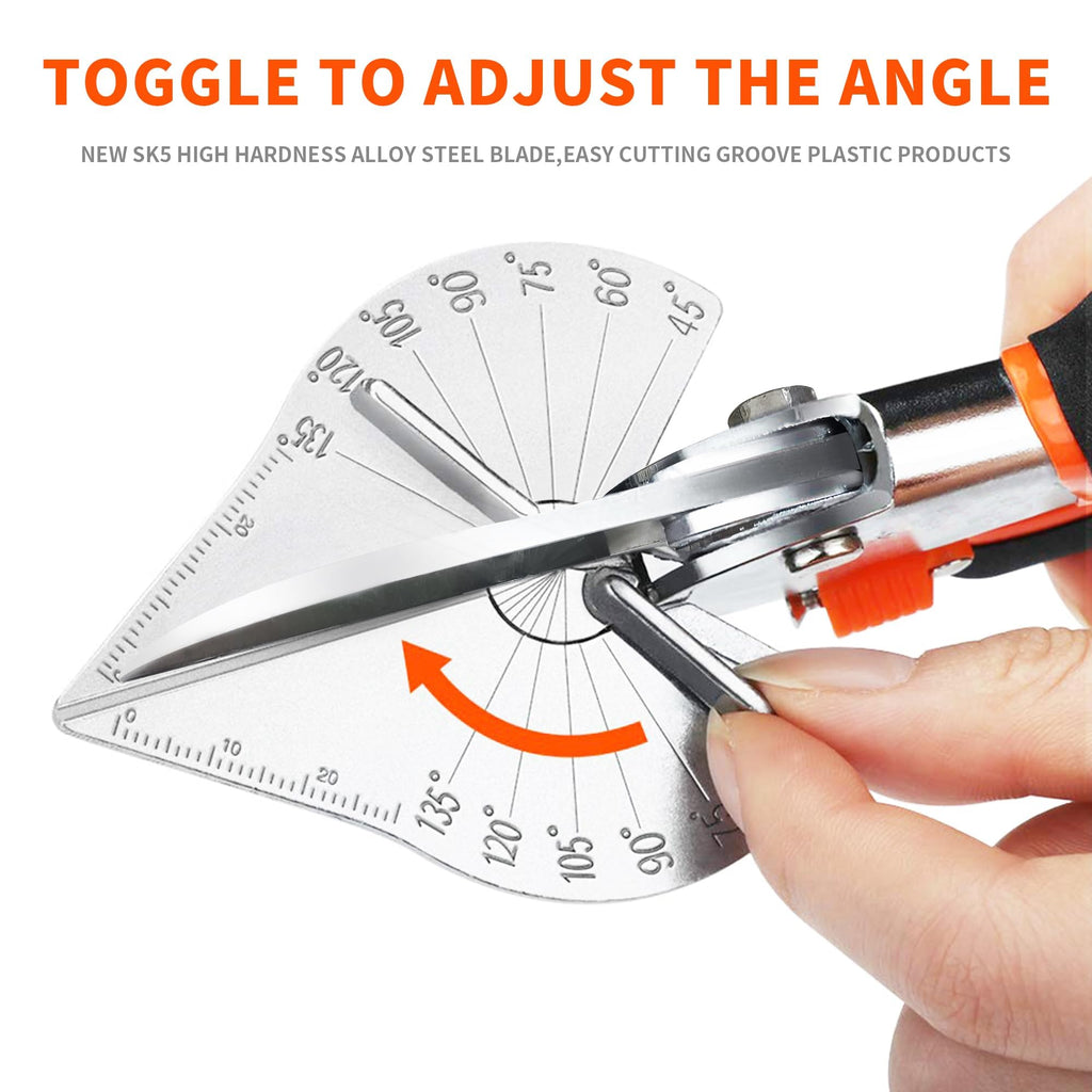 45-135° Adjustable Miter Shears, Quarter Round Cutter for PVC & Trim