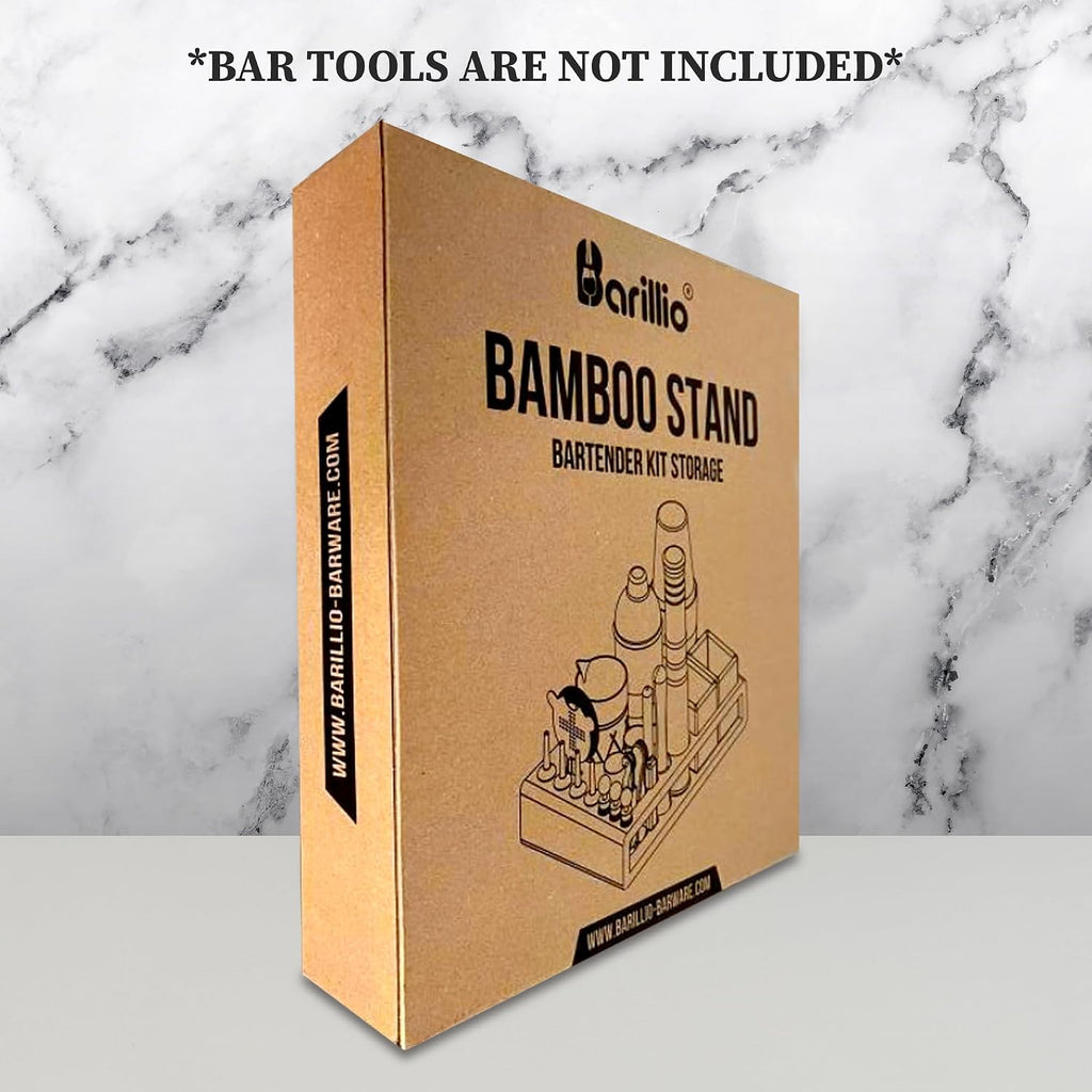 Bamboo Stand for Bartender Kit Storage (Bar Tools are Not Included) | Cocktail Shaker Set Wood Holder | Perfect Match - Set of 3