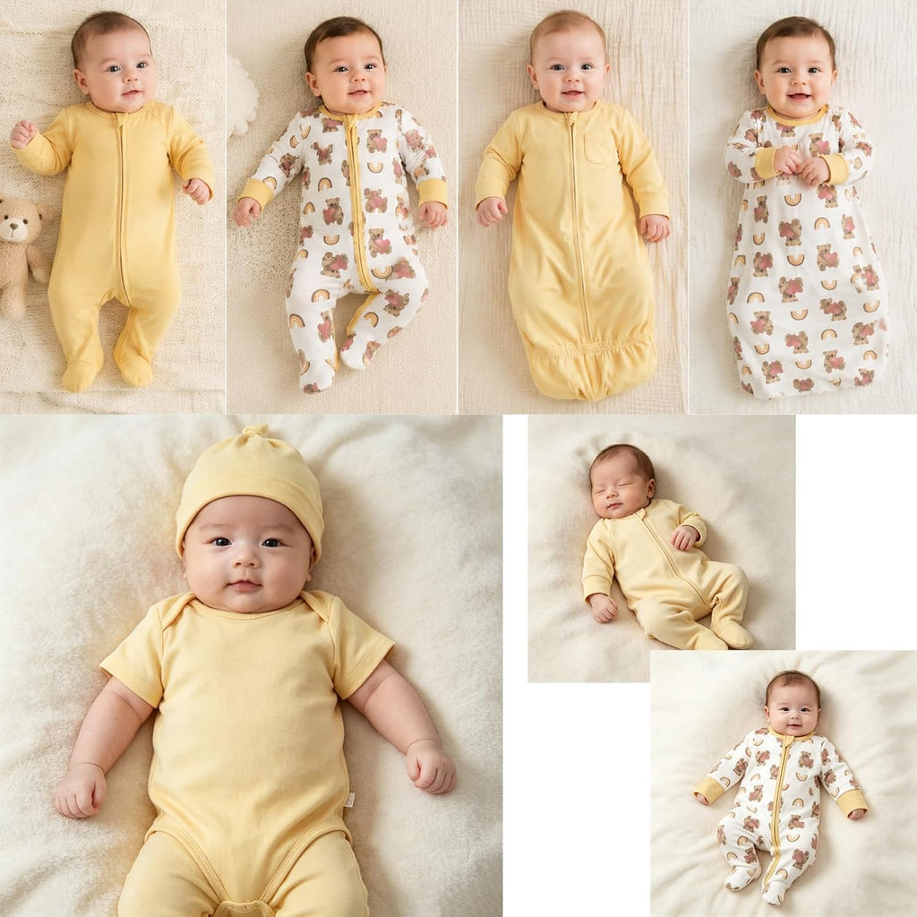 Organic Cotton Unisex Baby Layette Registry Clothes Set