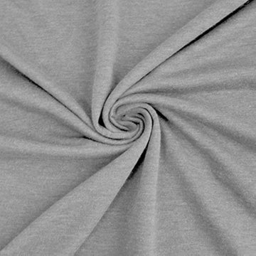 French Terry Knit Fabric - 100% Cotton French Fabric by The Yard - Made in USA - Heather Grey, 1 Yard
