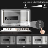 30"x48" LED Bathroom Mirror with Lights, Dimmable，Anti-Fog，Bathroom Vanity Mirror for Wall, Backlit + Front Lit