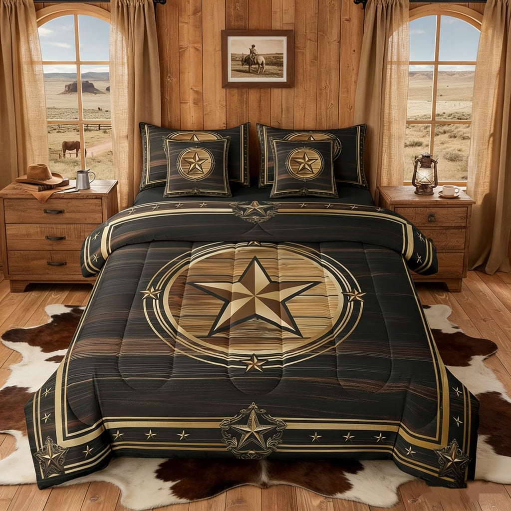 7 Piece Western Texas Star Comforter Set