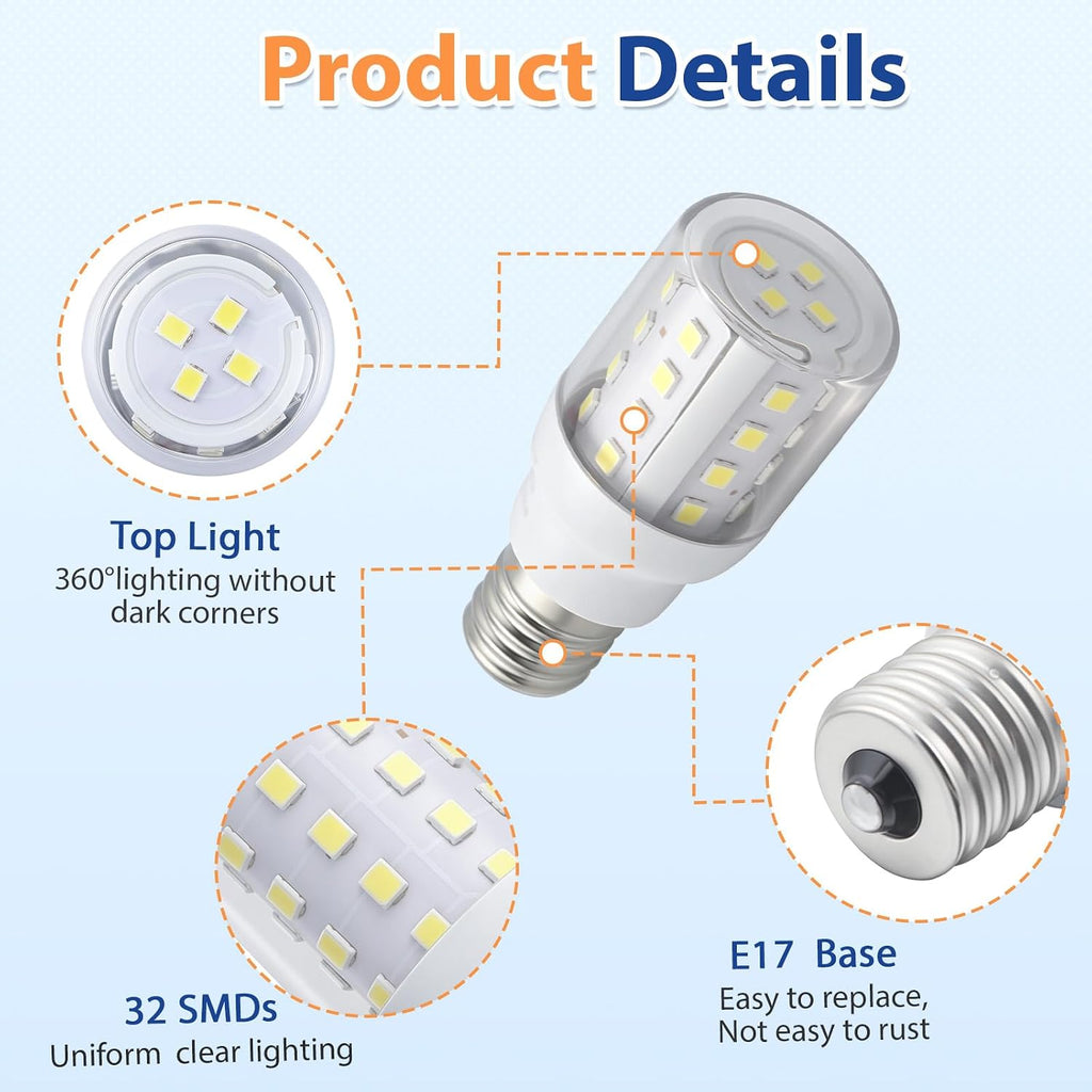3.8W E17 Refrigerator LED Light Bulb Compatible with Frigidaire