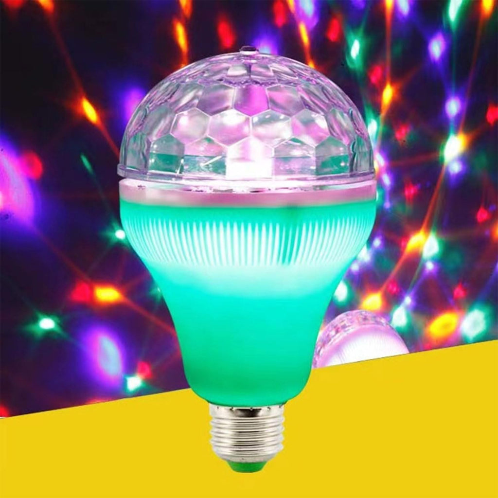 Voice Control Colorful Magic Rotating Ball Light, AC 85-265V E26/E27 LED Disco Ball Light, RGB Disco Light Bulb