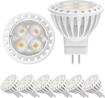 MR11 3W LED Bulbs, Warm White 2700K, 6-Pack