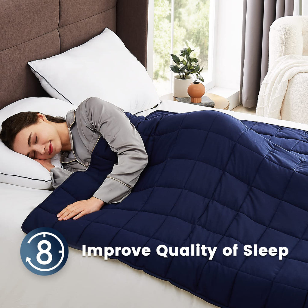 12 lbs Weighted Blanket Twin Full Size, 48" x 72" Cooling Weighted Blanket, Heavy Throw Blanket Gifts for Adults, All