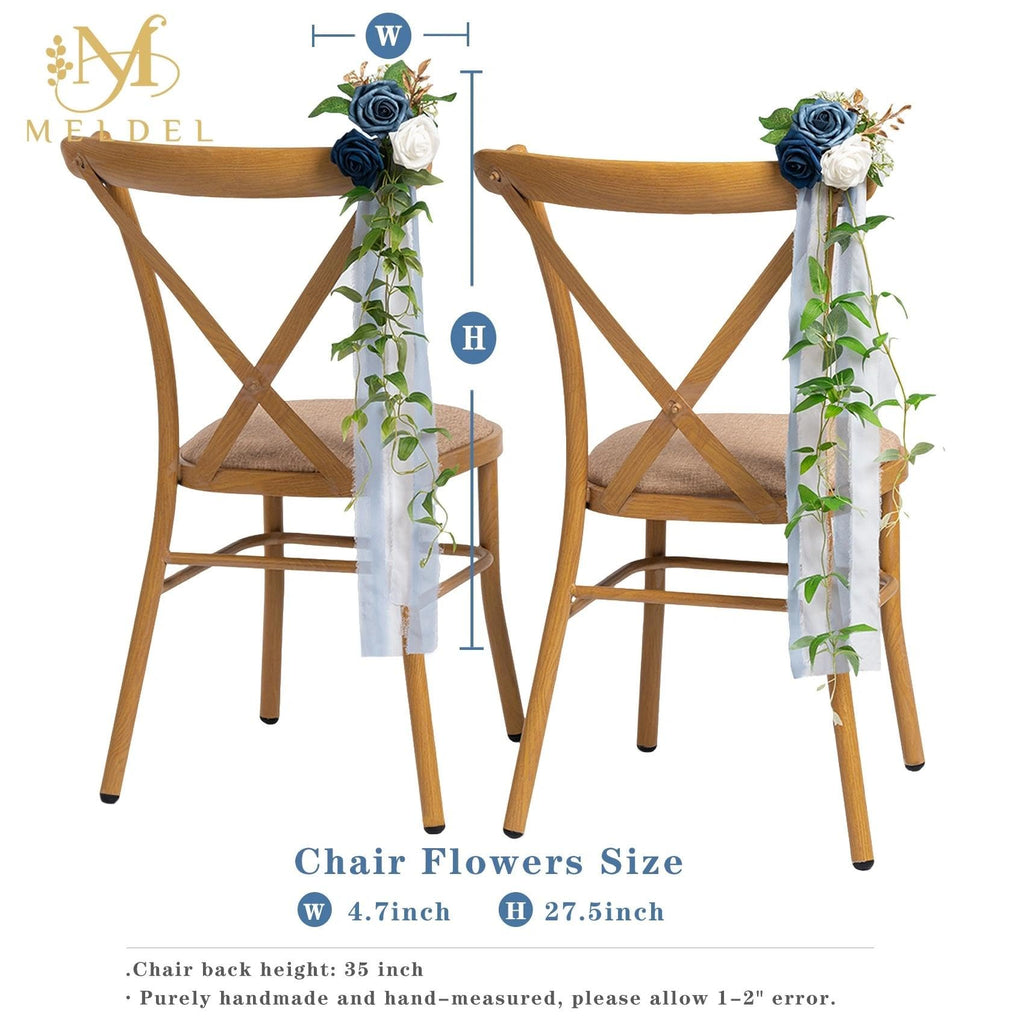 10pcs Wedding Artificial Aisle Pew Flowers Chair Back Decoration