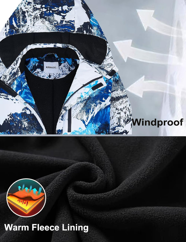 Boys Waterproof Ski Snow Jacket Kids Winter Jacket Warm Snow Coat