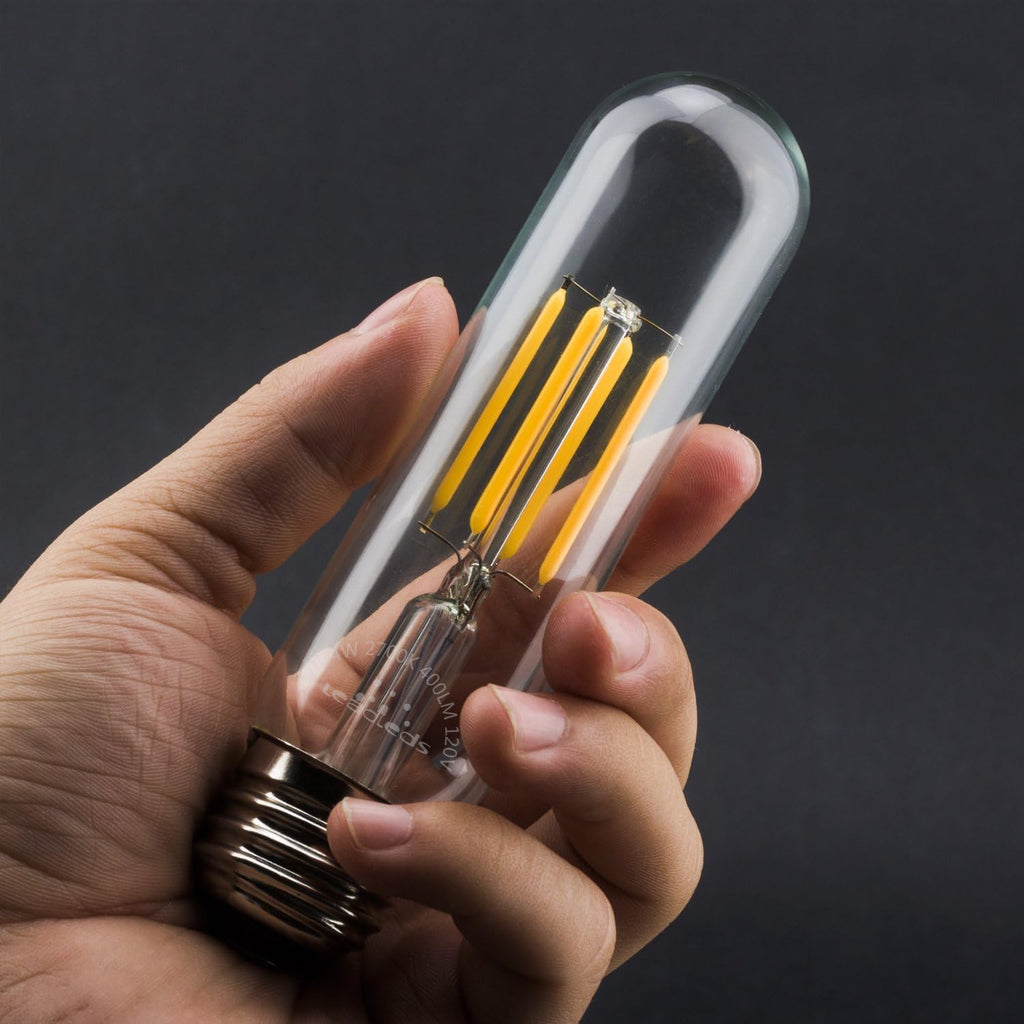 6 Pack Tubular Edison Bulb 40W Equivalent, E26 Base, 4W 2700K Non-Dimmable