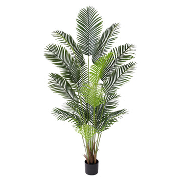 Artificial Tropical Palm Plant - 7 FT Artificial Tree with Pot Decor, Tall Faux Plants for Indoors and Outdoors