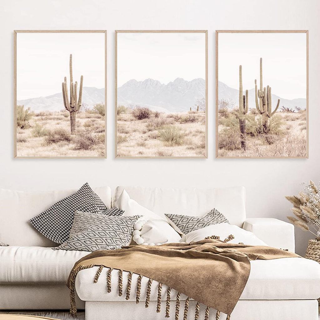 Sonoran Desert Landscape Wall Art Cactus Arizona Canvas Wall Decor Desert Poster Pictures Saguaro Cactus Art Prints