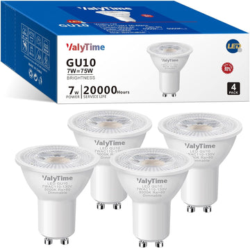 Dimmable GU10 LED Bulbs 7W(50W -60W-75W Equivalent) GU10 Light Bulbs Gu10 Shape Halogen Replacement Bulb 38°120V