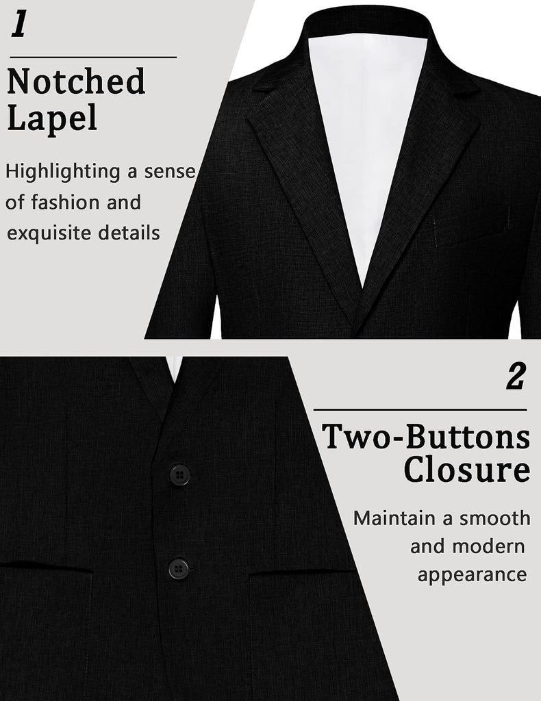 Boys Blazer Lightweight Sport Coat Formal Summer Casual Jacket 2 Buttons