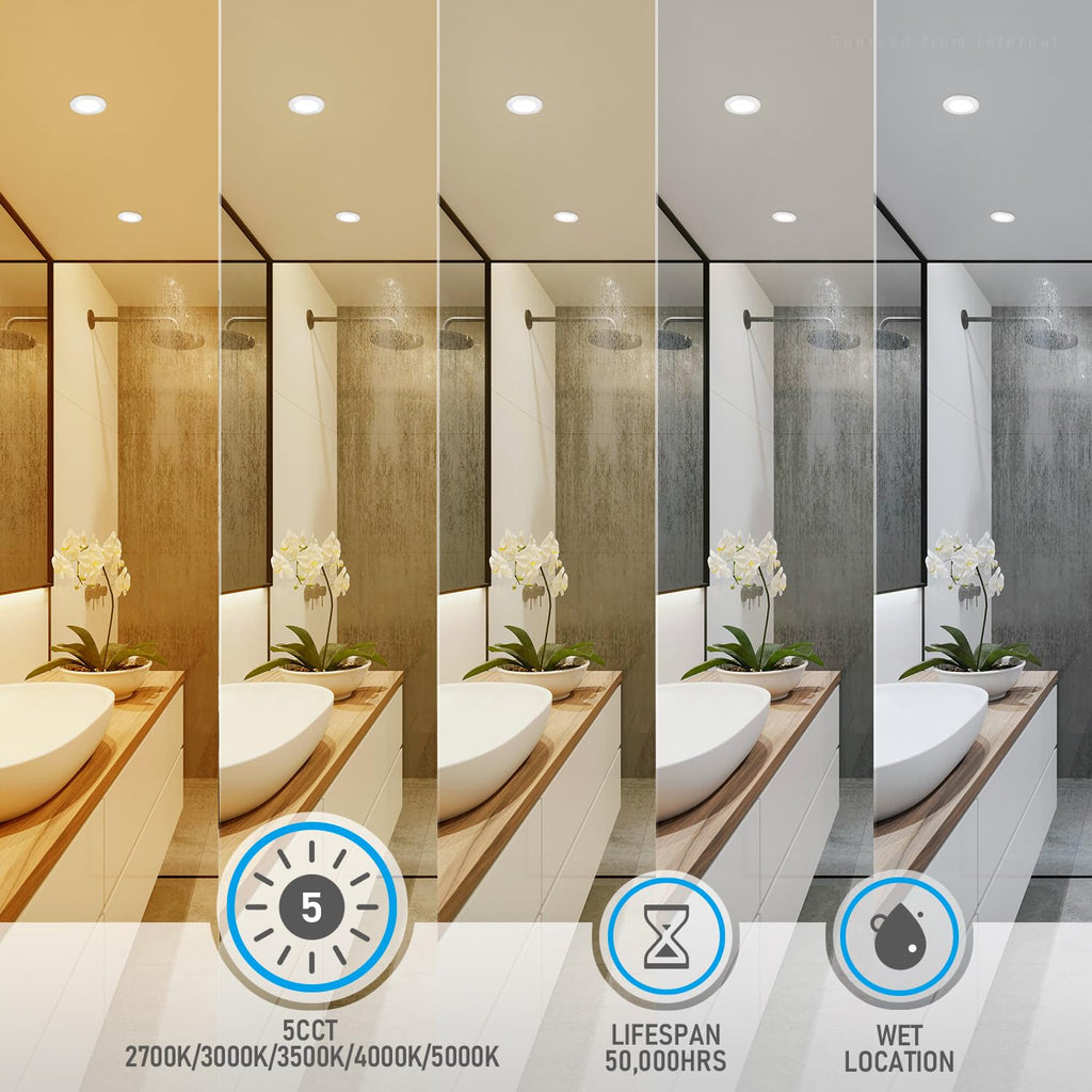 5CCT 4 Inch LED Recessed Ceiling Light, CRI 90