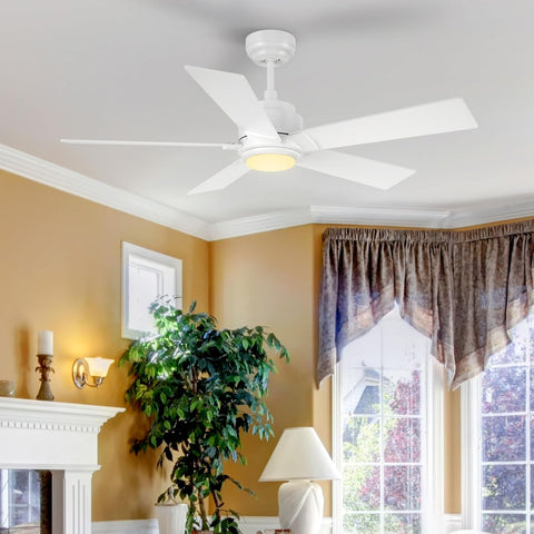 60 Inch DC Ceiling Fans with Lights and Remote Control, Modern Ceiling Fan Works with APP/Alexa/Google Assistant/Siri