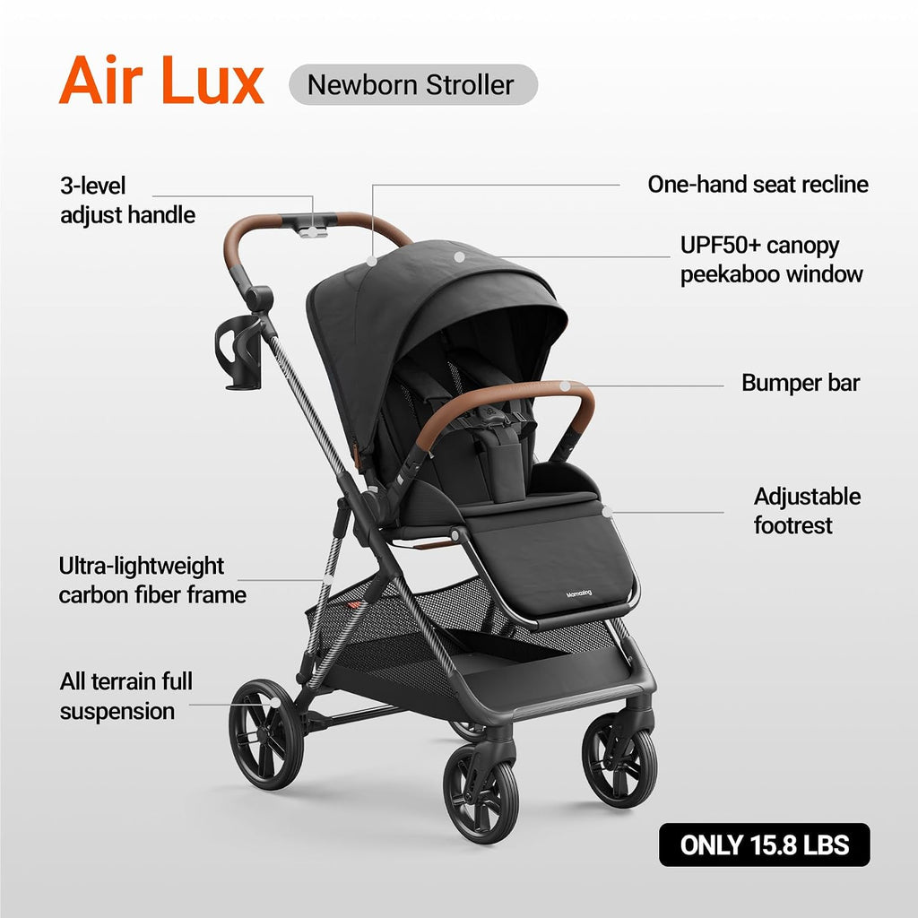 Full-Size Baby Stroller with Bassinet from Newborn to Toddler
