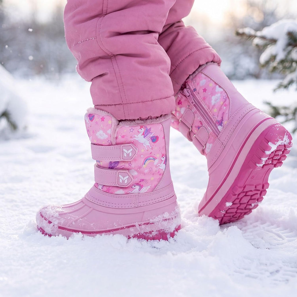 Toddler Girl Snow Boots Waterproof Warm Winter Boots for Girls