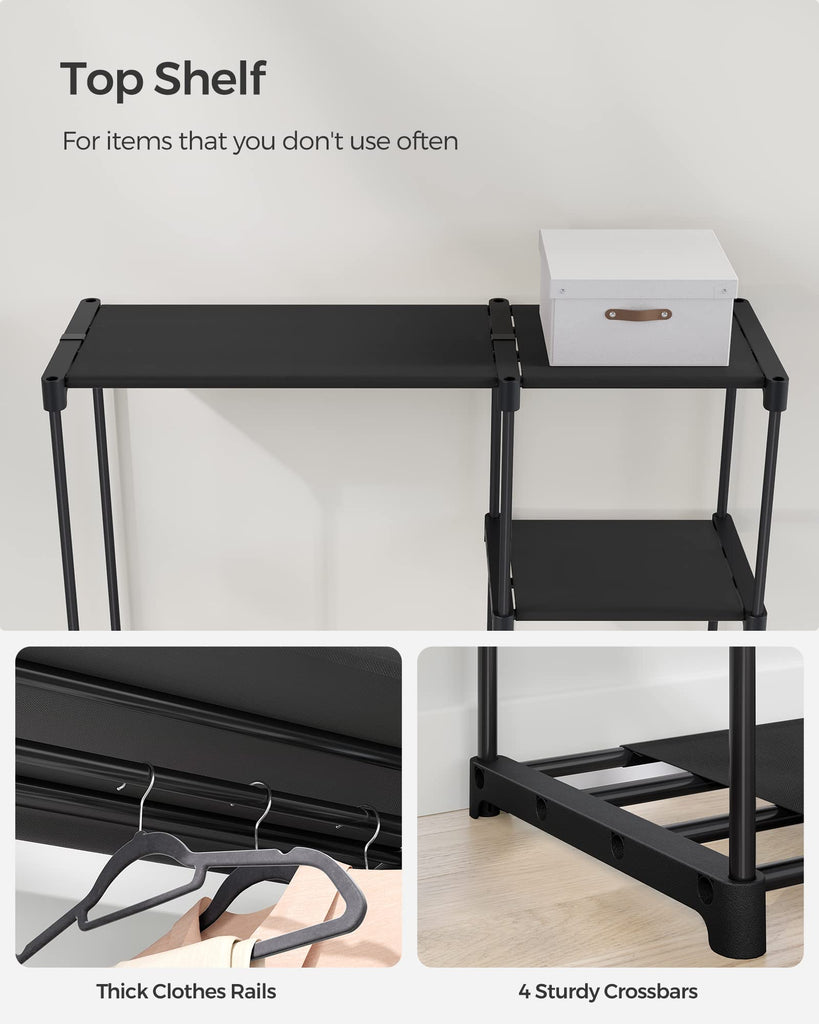 Portable Closet, Storage Organizer, 48.8 x 16.9 x 71.7 Inches