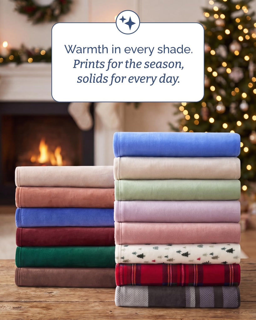 Fleece Sheets Cal King Size Set - 4-Piece Velvet Flannel Sheet Set - Navy