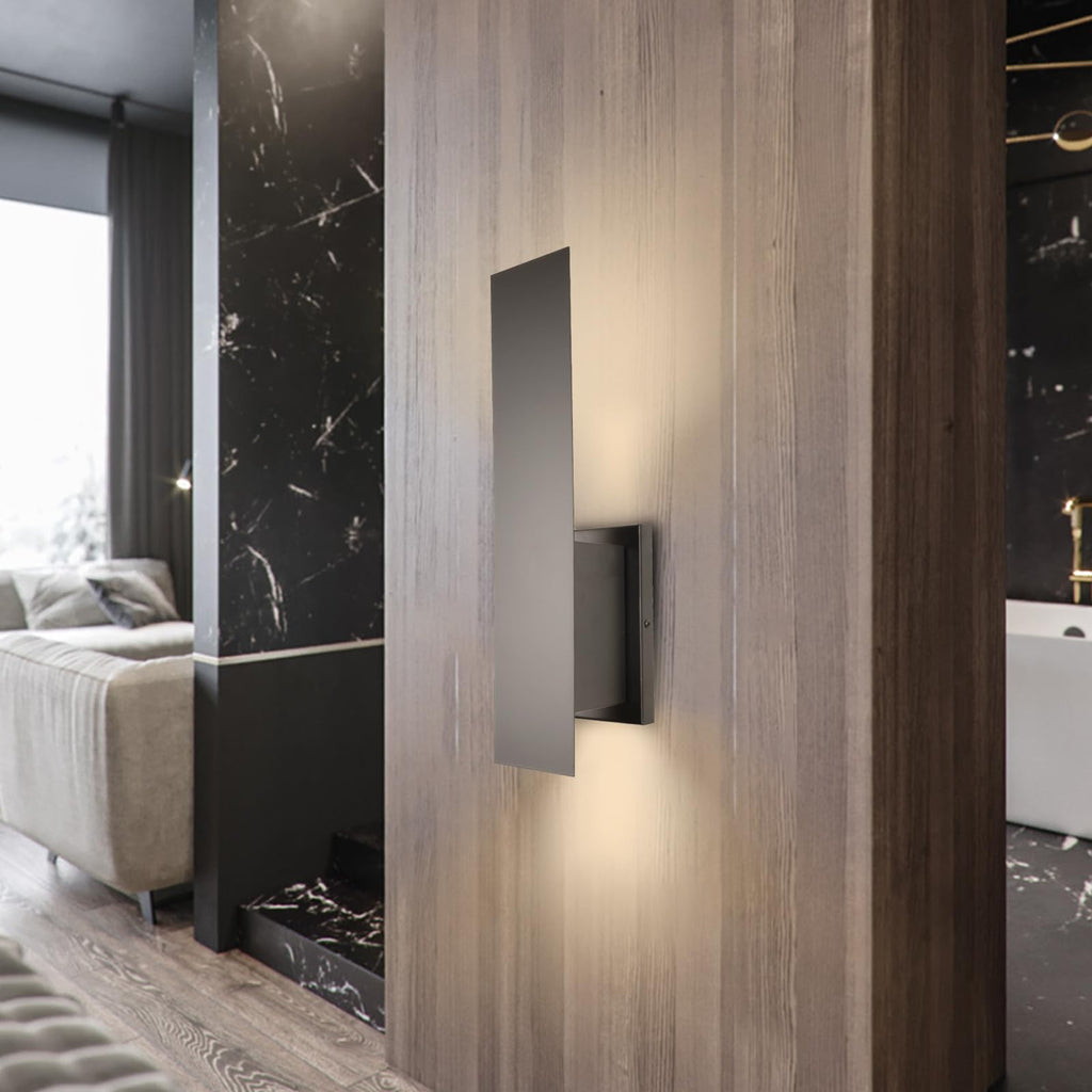 Indoor Wall Sconces, Modern Wall Lights, Up and Down Wall Mount Light, Dimmable Hardwired Wall Light, GU10 Bulbs