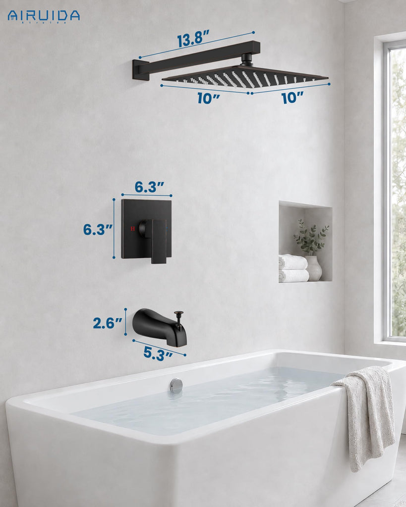 10 Inch Shower Faucet Set,Bathtub Faucet Kit,Oil Rubbed Bronze
