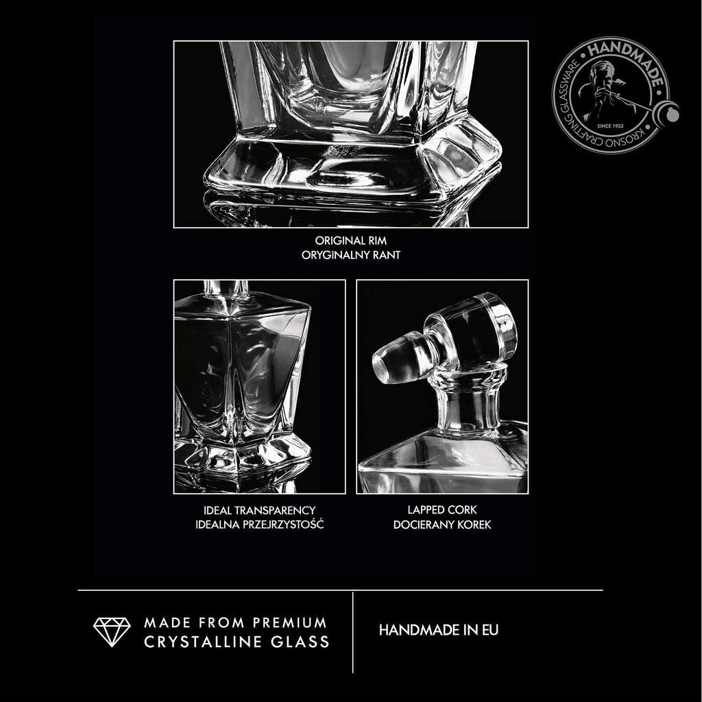 Whiskey Decanter with Lid, 25.4 oz, Caro Collection