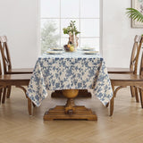Cotton Linen Rectangle Tablecloth - Pastoral Floral Tablecloth Washable Table Cloth Dining Room Tabl