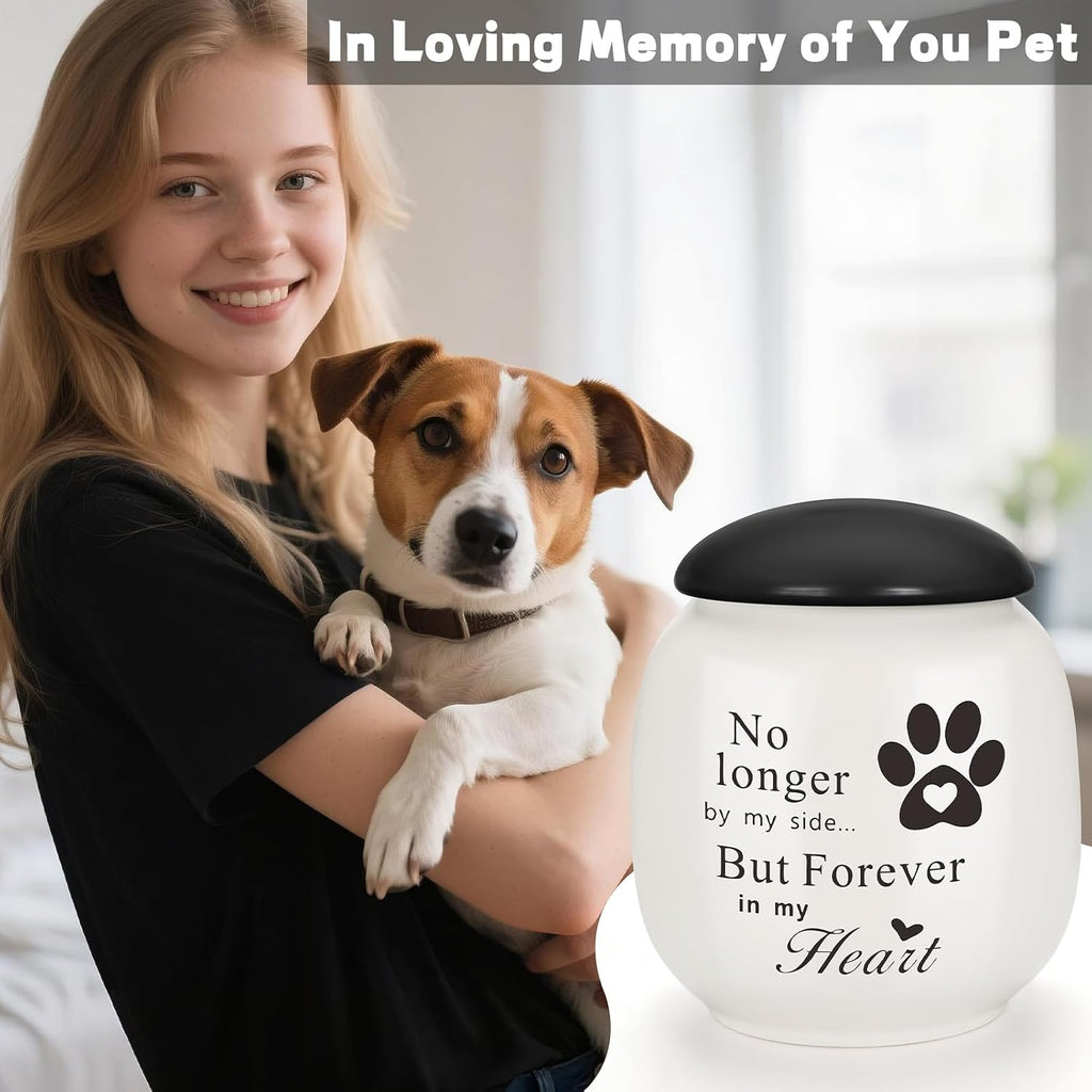 Pet Urn for Dog Cat Ashes Small Handmade Memorial Keepsake-Paw Print