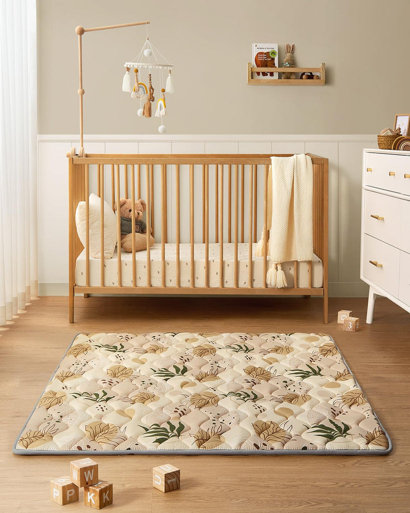 Play Mat, 47x47 Infant Play Mat for Playpen, Thicken Foam Cushioned Baby Mat for Floor, Non-Slip Kids Play Mat