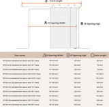 36x84 Inch White Double Barn Door Set - 5-Panel MDF Sliding Doors with 6FT Bypass Barn Door Hardware
