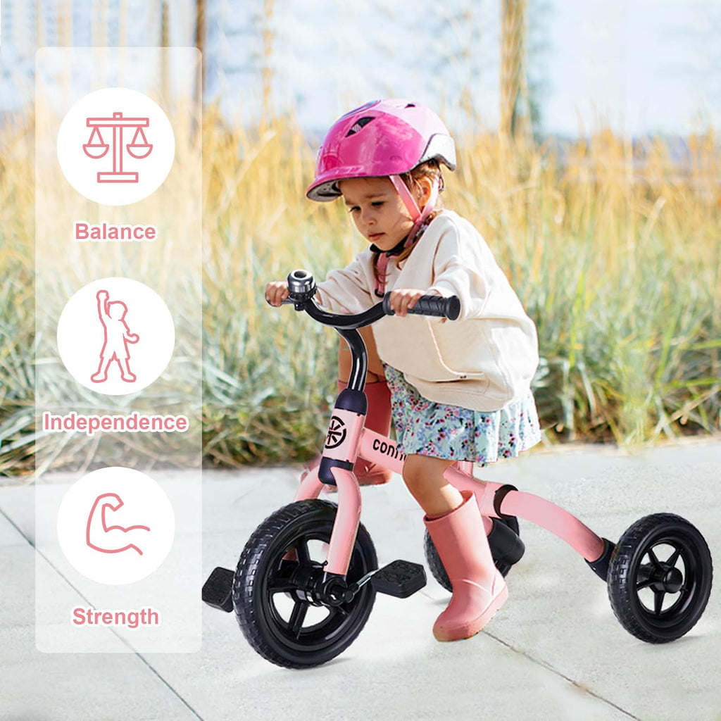 3 in 1 Tricycles for 3-5 Year Olds, Kids Balance Bike, Birthday Gift