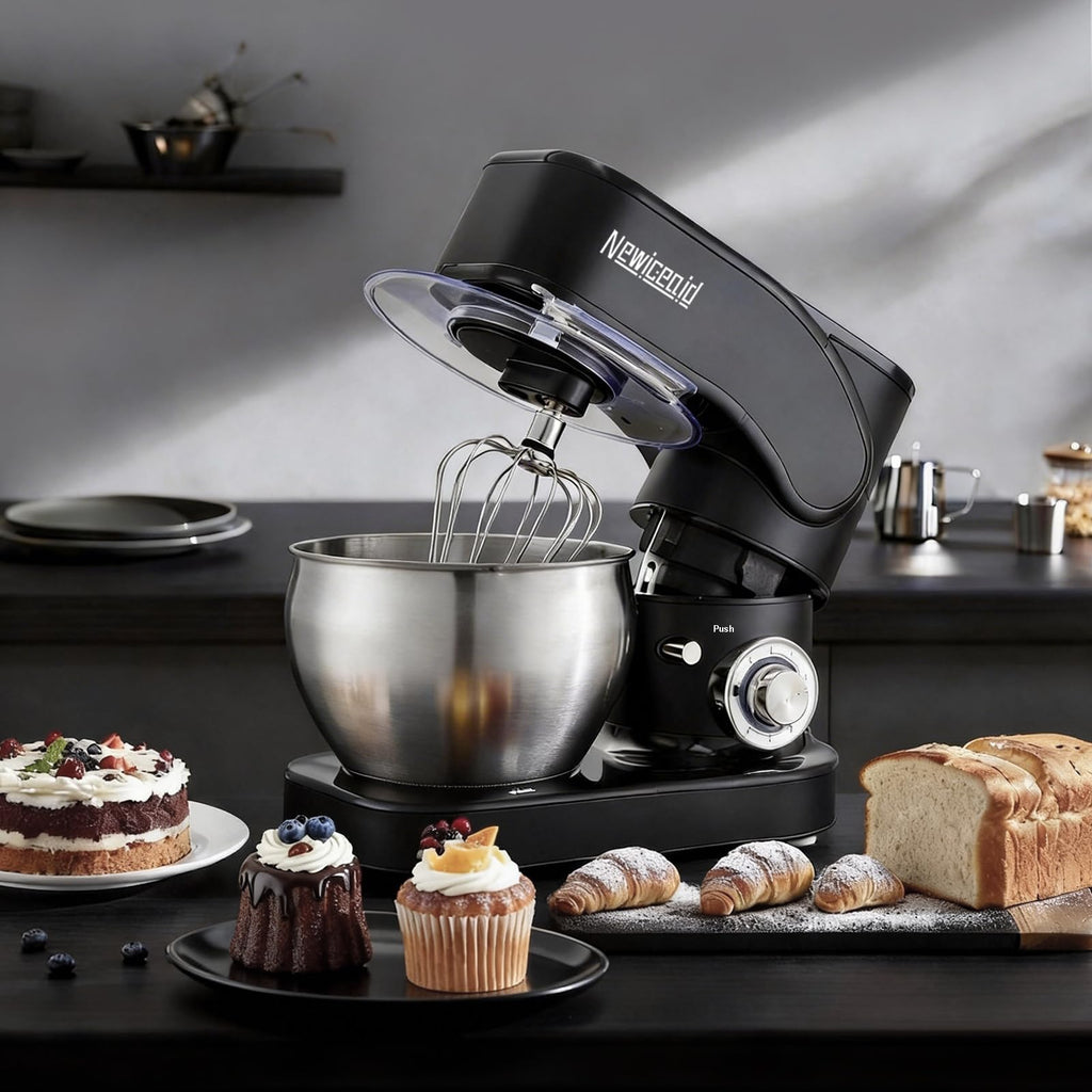 Stainless Steel 6-Speed 7.4QT Stand Mixer, Black