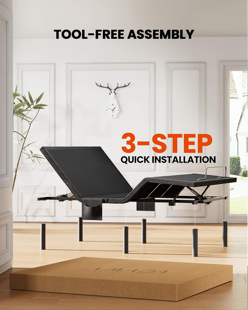 Amada Queen Adjustable Bed Frame with Massage and Zero Gravity