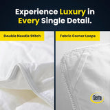 Goose Feathers Down Fiber Comforter Twin Duvet Insert,100% Cotton,Hotel Luxury Hypoallergenic Comfor