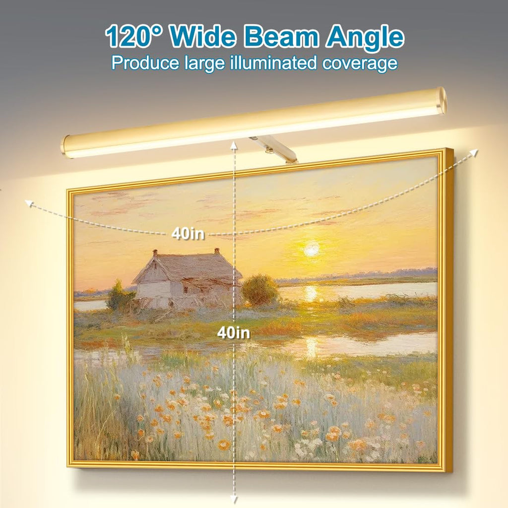 16 inch Plug in LED Picture Lights for Wall, Gold