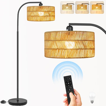 Boho Floor Lamp with Remote Control