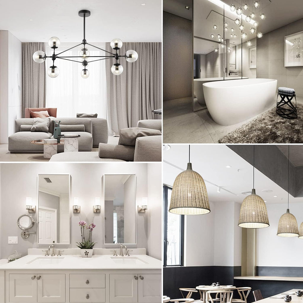 E12 Frosted LED Bulbs, 40W Candelabra Dimmable Chandelier Light Bulbs Daylight 4000k G16.5 4W E12 g50 Vintage Globe