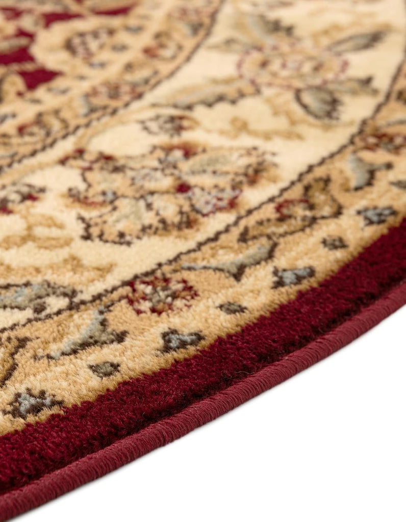 Aditi Collection Rug - Oval Red Medium-Pile Rug Perfect s, Large Dining Rooms, Open Floorplans