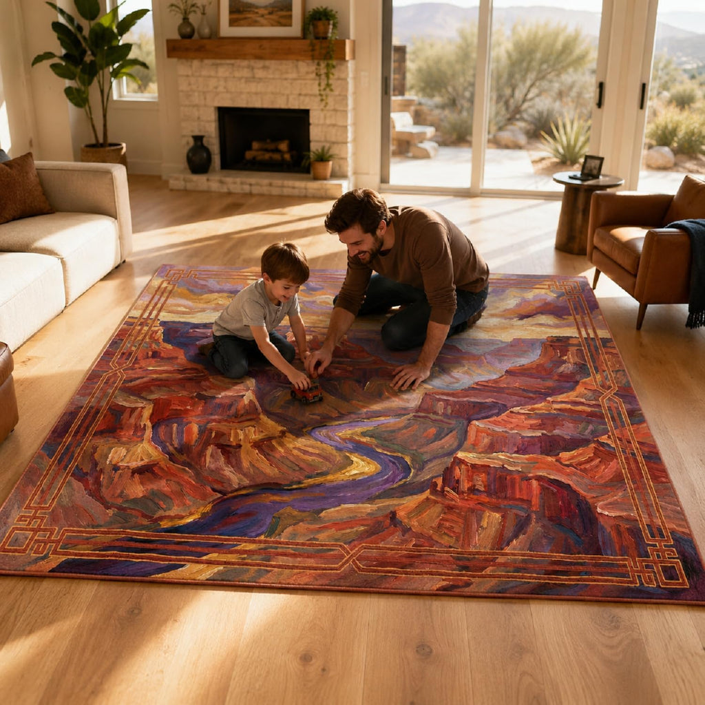 Southwestern Area Rug 5x7 Brown Rustic Western Rugs Carpet