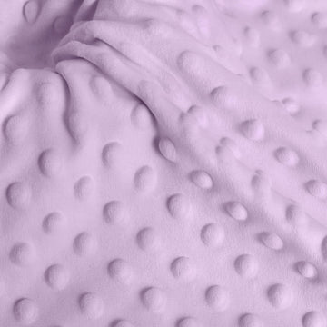 Minky Dot Fabric 65" Wide By The Yard Soft Fleece Fabric for Blanket, Pillow Covers, and DIY Crafts. (Purple, 2Y)