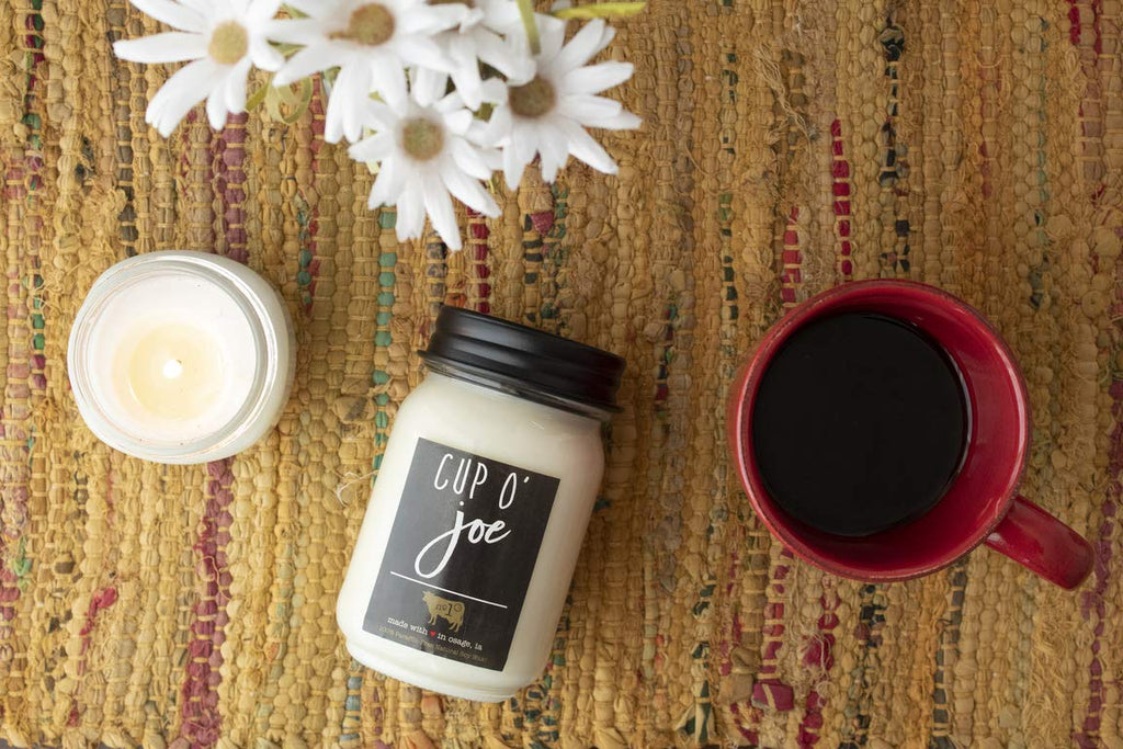 Cup O' Joe Scented Soy Candle, 26 oz Farmhouse Jar, 150+ Hr Burn