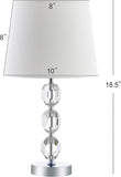 Brockton Clear Crystal/ Chrome 19-inch Bedroom Living Room Home Office Desk Nightstand Table Lamp (LED Bulb Included)