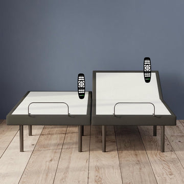 Adjustable Bed Frame & Power Base with Wireless Remote - Zero Gravity & Massage Settings, USB Ports, Split King - Set of 2