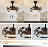 20'' Outdoor Ceiling Fans with Lights, Gazebo Fan Wet Rated  - Image 6