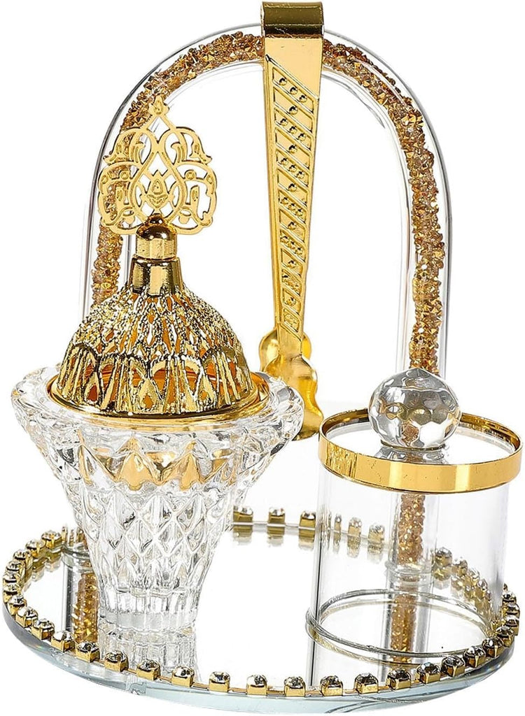 Arabic Incense Burner Home Decor Centerpiece Decorative Luxury Incense Holder Set Tabletop Ornament for Teahouse