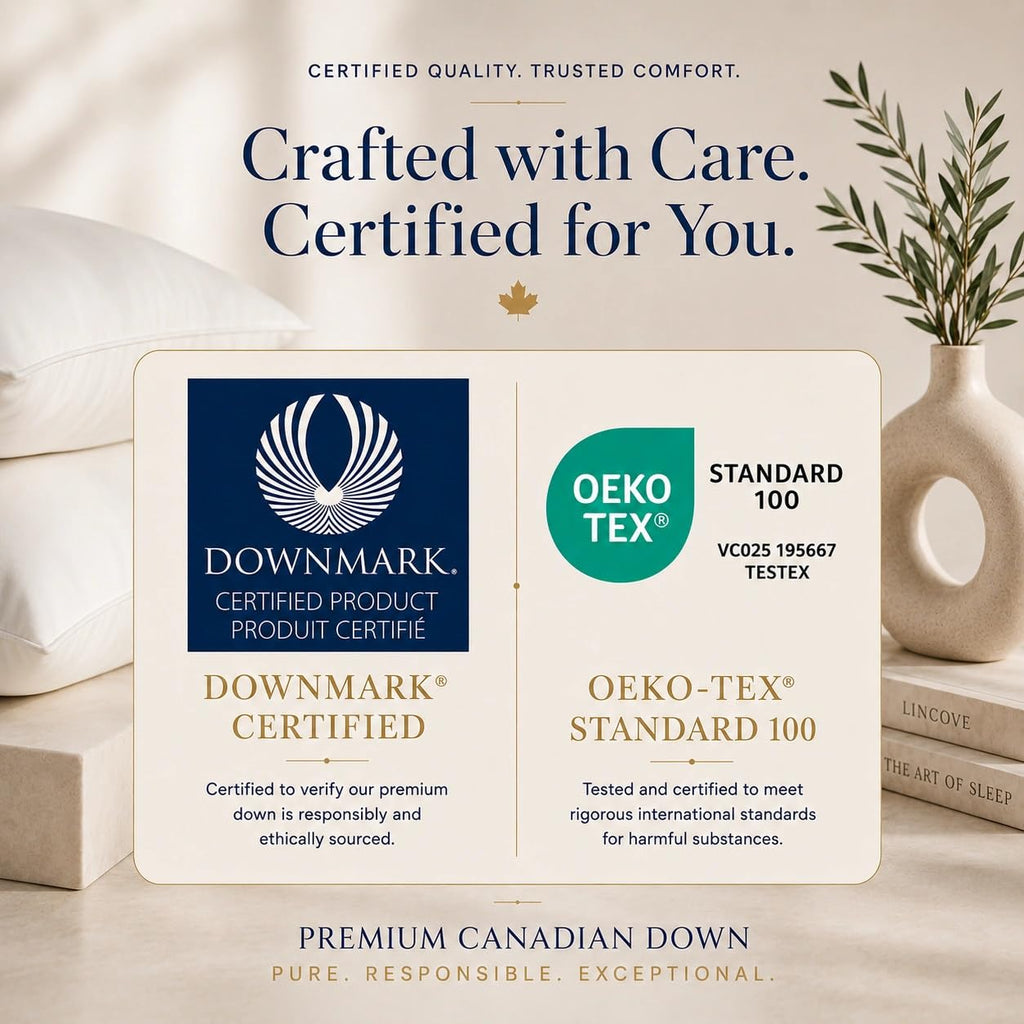Canadian Down Comforter - All-Season Warmth Duvet Insert - Corner Loops in Each Corner, 600 Thread Count - 100%