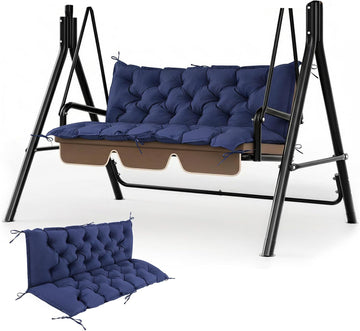 Porch Swing Cushions, 60×40×4 Inch, Waterproof, Navy Blue | Patio Swing Cushions for Outdoor Furniture, Fade