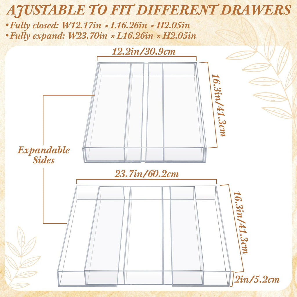 Expandable Drawer Organizer, 12 x 16 Inches, 3-5 Slots